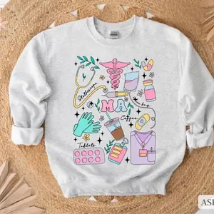 Medical Assistant Sweatshirt, MA Crewneck Top, Healthcare Worker Pullover, Nursing School Tee, Appreciation Gift for Medical Assistants