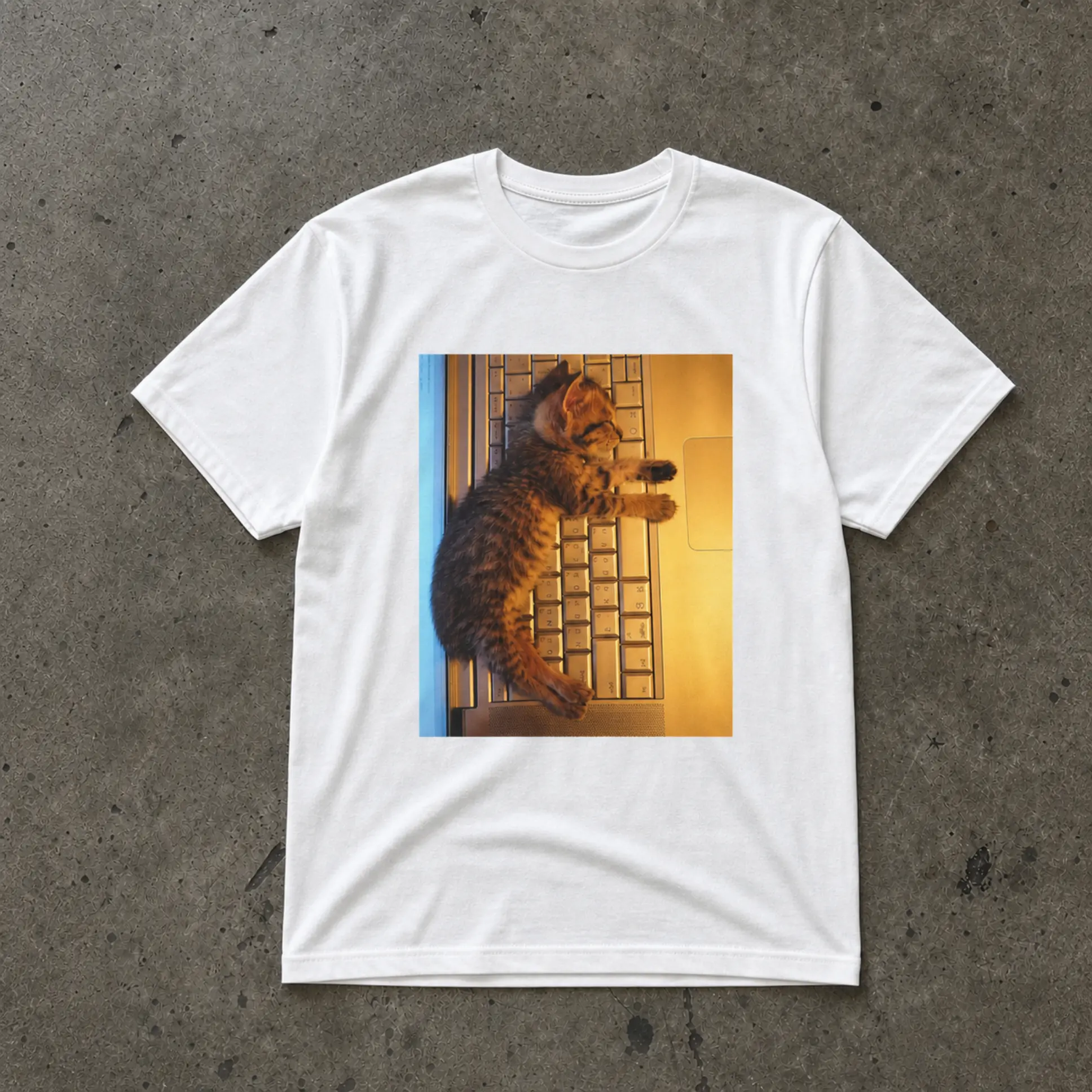 "Sleeping Cat" Meme T-shirt 100% Cotton