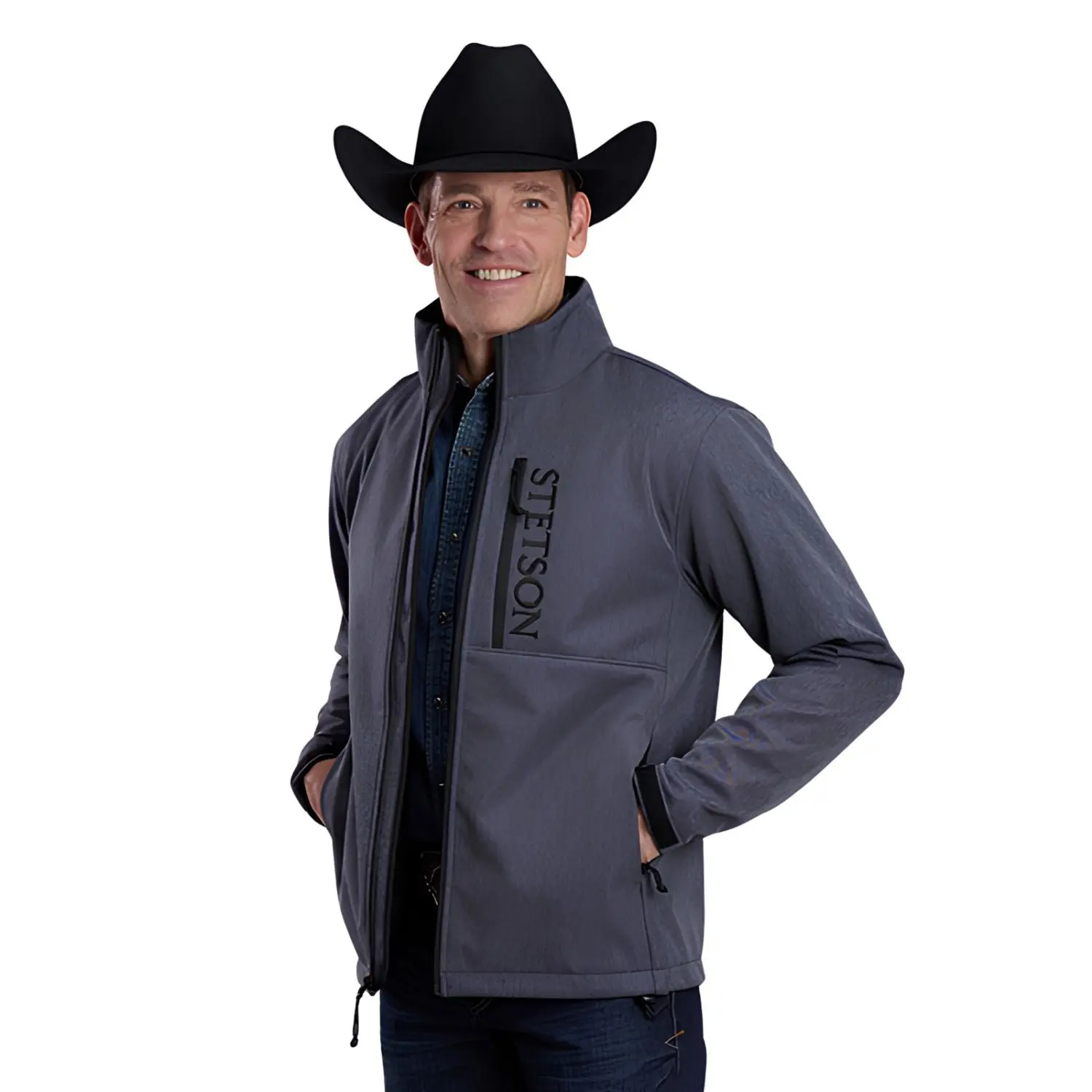 Stetson Men's Softshell Hi-Tech Jacket Grey 0780-6115
