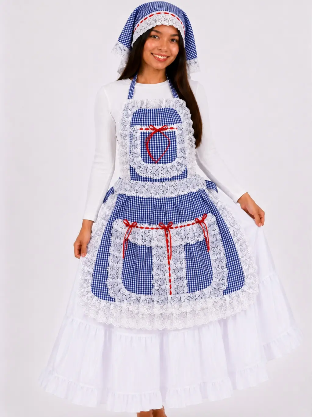 Yemaya Apron Set with Handkerchief/Hat