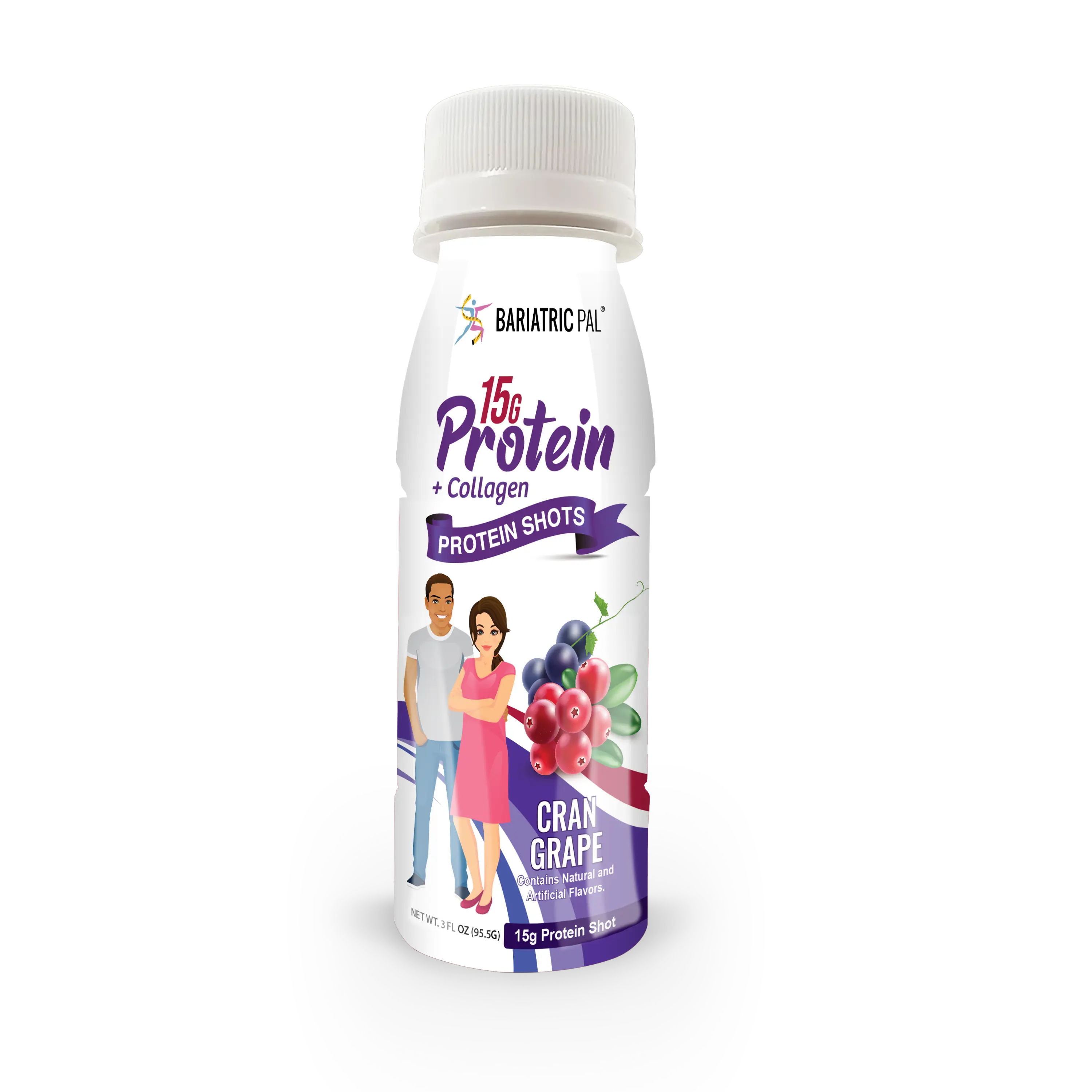 BariatricPal 15g Whey & Collagen Complete Protein Shots - Cran Grape