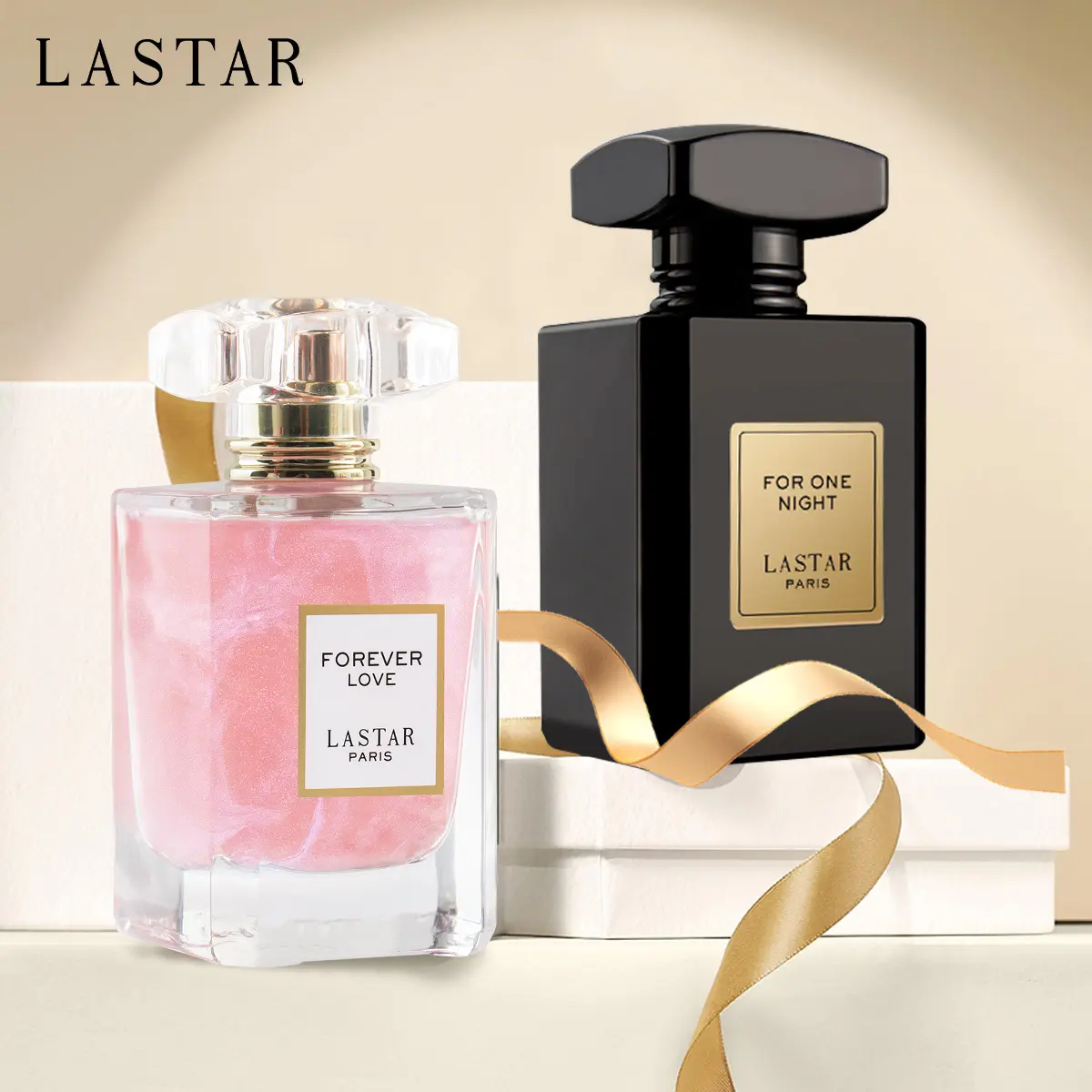 LASTAR Vanilla Perfume Set 2 Bottles Long-lasting Fragrance Spray EDP for Women & Men Luxurious Scent 55ml Glass Bottle Ideal for Daily Dating Holiday Gifts