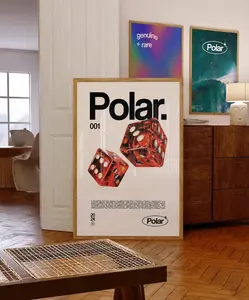 Dice Poster/Print For Room Wall art, Aesthetic Art Trendy Poster Design, For Bedroom or Kitchen, Brand Posters [Polar Posters]