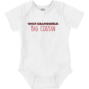 Big Cousin Funny Baby Announcement Baby Romper Boys or Girls
