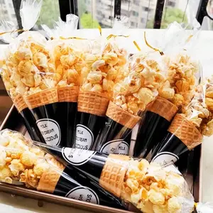 50pcs Transparent Candy Bag with Sealing Tape, Triangular Gift Wrapping Bag, Gift Wrapping Supplies for Wedding Party Festival, Clear packing bag for Candy, Party Gift Packs