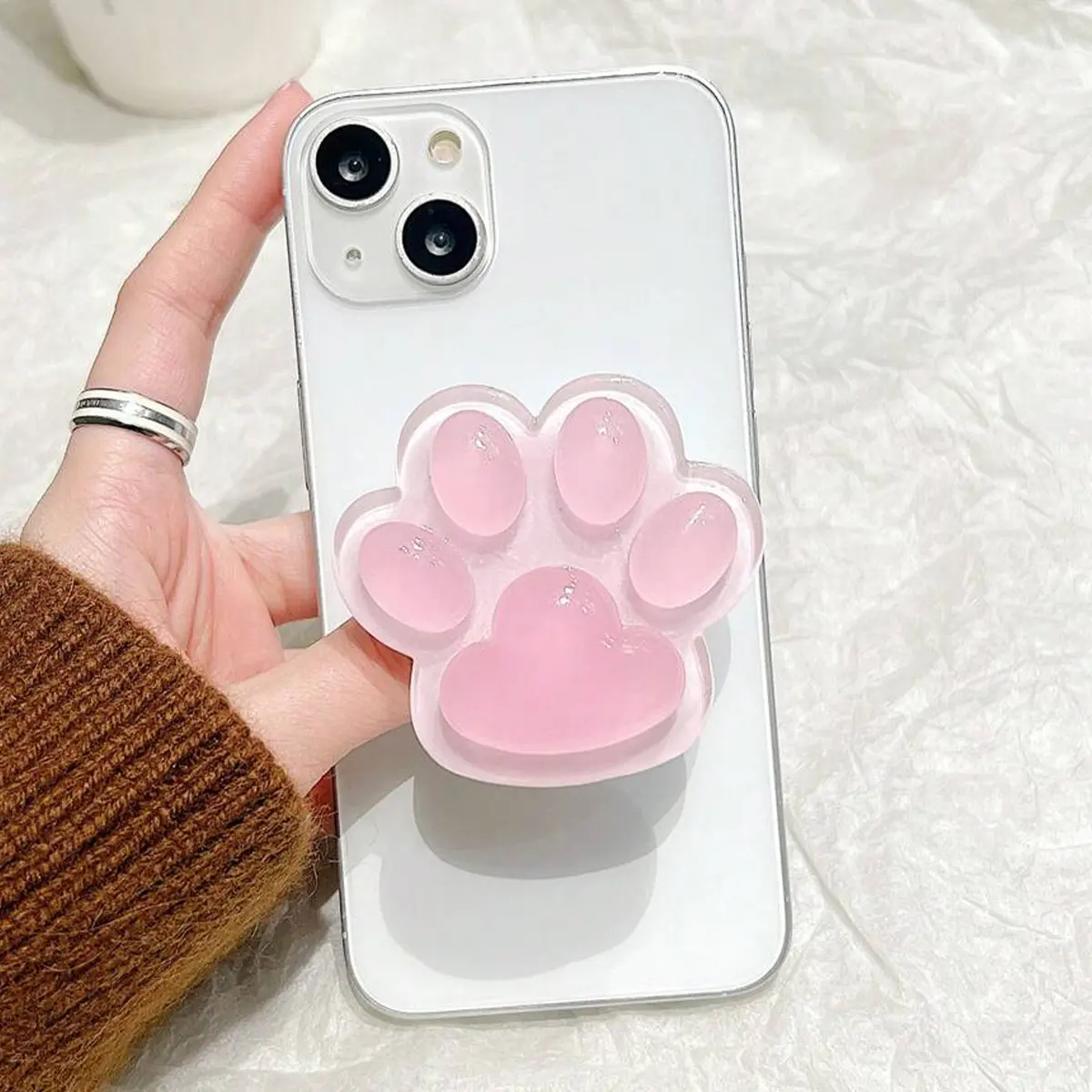Creative Cat Paw Portable Phone Stand, Extendable Slide-Out Design, Foldable Lazy Holder, Unique Accessory for Men's Phones, Travel Phone Holder