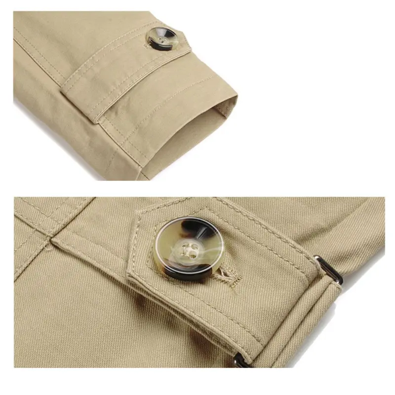 Men's slim-fit pea coat front view