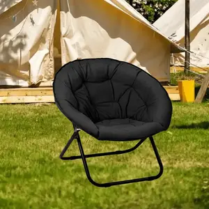 X-Large Faux Fur Saucer Chair - Comfy Lounge Chair for Bedroom Living Room, Modern Folding Seat for Kids Teens Adults, Soft Padded and Metal Frame Triple Lockable Metal Storage Shed