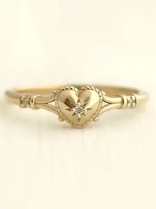 Mother's Day Gift Spring Women's Heart Design Ring, Synthetic Zircon Jewelry, Simple Sweet Gift Idea, Perfect for Any Occasion, Cubic Zirconia Rings