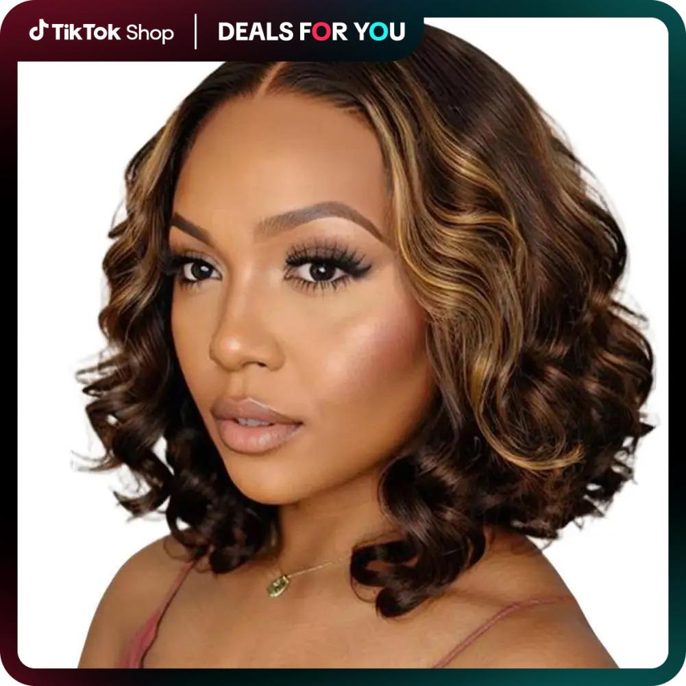 FABA 9X6 HD Lace Closure Ombre Body Wave Bob Wig Human Hair Styled Real Wear and Go Glueless P4-27 Color Wigs,Parting-Max and Pre-Everything dealsforyoudays