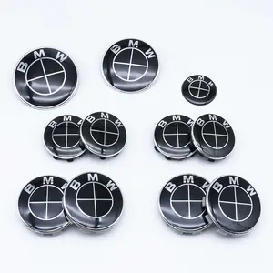 Bmw 7-Piece Car Engine Hood Wheel Cap Trunk Emblem Set, Classic Decor, Multiple Sizes Available, Fits E36 E46 E53 E90 E60 E93 E87 G01 G20 X3 X5 F30 F20