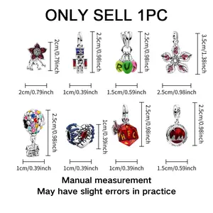 Hot Sale Hellfire Dice Dangle Charm and Glow-in-the-dark Run Pendant Beads Fits 3mm Bracelet Necklace Women Luxury DIY Pendants DIY Jewelry