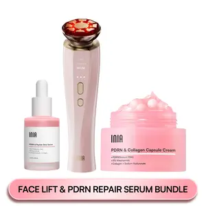 INIA FLARE & PDRN + Peptide Repair Bundle – Beauty Device with Serum & Cream Duo for Lifting, Firming & Deep Repair, Boosts Absorption & Hydration, Safe for Sensitive Skin,Black Friday Gift Set