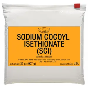 SODIUM COCOYL ISETHIONATE (SCI) Powder - Mild Foaming Surfactant for DIY Shampoo Bars, Body Wash & Cleansers – Sulfate-Free, Plant-Based, Cosmetic Grade - 32 oz