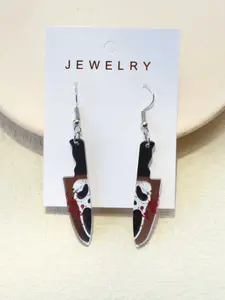 Acrylic Skull & Ghost Print Shaped Mirror Party Earrings for Women, Stylish Halloween Jewelry Accessory, Unique Gift Idea, Mirror Finish Earrings, Lightweight Jewelry