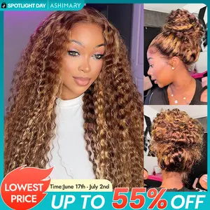 【 Effortless Spring/Summer Curls 】Hot Selling 360 Wig P4/27 Highlight Ombre Color Ashimary Invisi-Strap 360 Skin Lace Wig Water Wave Glueless Human Hair Pre Plucked#summerwins,summerhairstyles