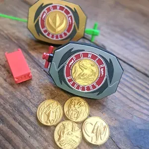 Bey X Morpher Launcher Grip Works with String or Ripcord Launchers Featuring Gold Coins and Belt Clip.