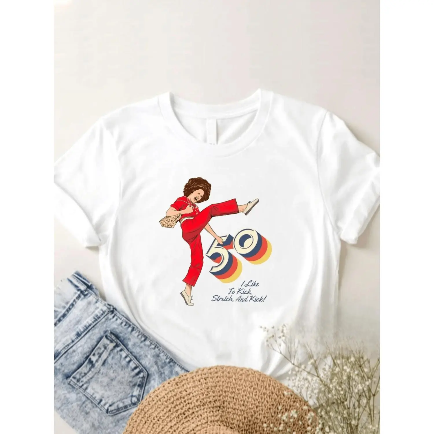 Celebrate Fifty with Sally OMalleys Kicking Shirt Ideal Gift for Milestone Birthday