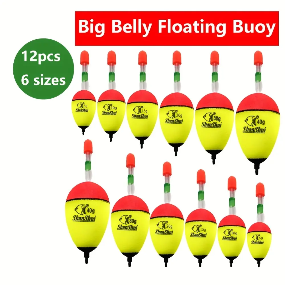 EVA Fishing Float, Large Buoyancy Big Bobber Fishing Floats, Soft Foam Awa Shaped Float with Insert for Light Stick, Saltwater Freshwater Suitable, Sea Fishing Accessories for Surf Rod, Fishing Equipment, Fishing Supplies