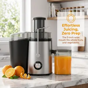 Juicer, 3-speed centrifugal juicer, 3-inch wide mouth feed chute, includes cleaning brush and recipe, BPA-Free. tiktokshopspringglowup