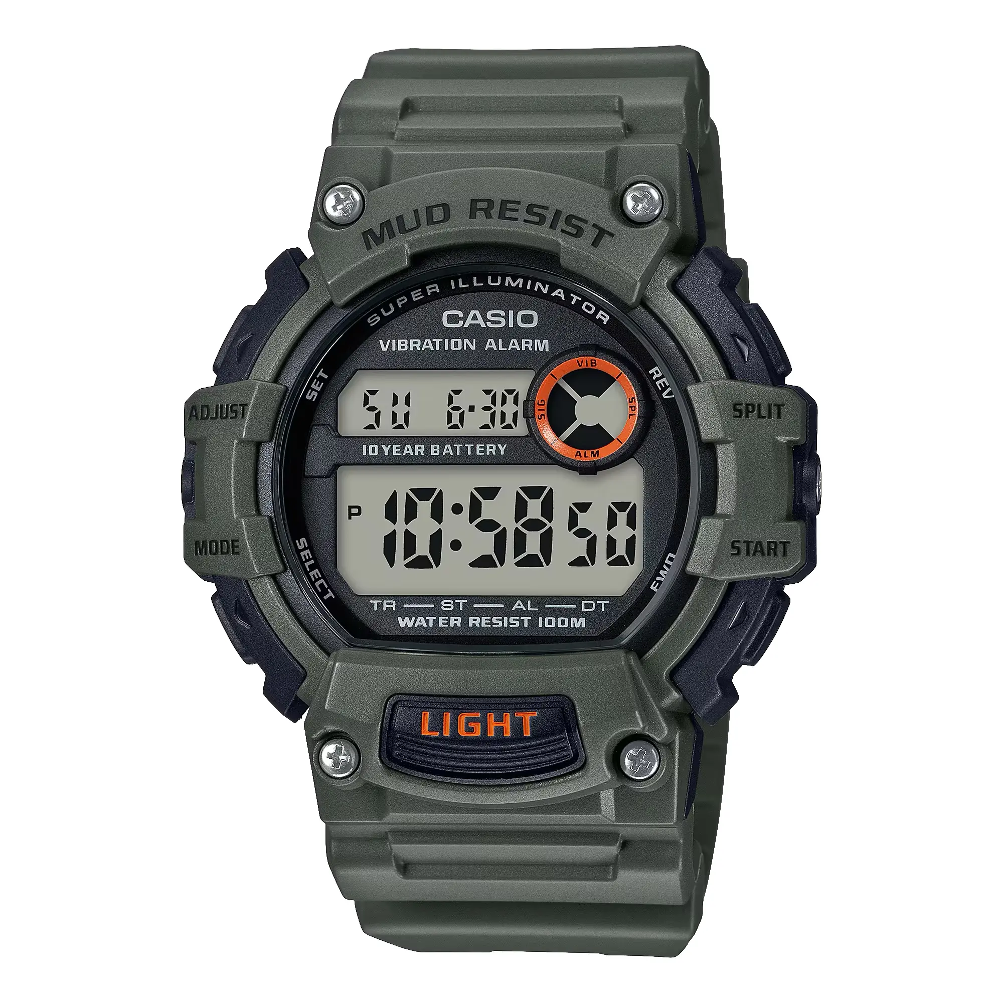 Casio Men's Tactical Digital Sport Watch with Green Dial - TRT-110H-3AV
