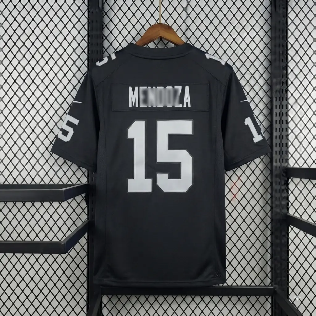 #15 Black 2026 Game Jersey, Football Jersey – with logo, Unisex Streetwear Style