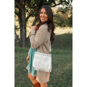 Ready to Ship | The Nora -Cream Fringe Bags