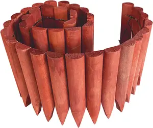 Davyline 3.5 Ft Wooden Short Fence Outdoor Landscape Edging Flexible Decorative Border Tree Fence Spring Garden Yard Maintenance 7.9 H x 42 L K619A04