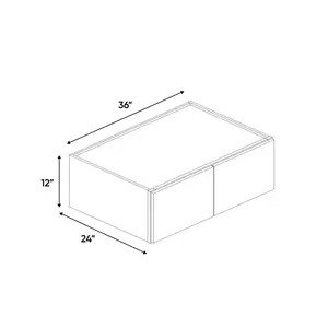 Liberty Shaker Rift - 36 Inch Deep Double Door Wall Cabinet - 36" Width x 15" Height x 24" Depth