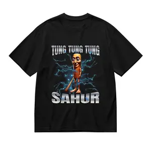 "Tung Tung Tung Sahur" Viral Ramadan Meme T-Shirt, Funny Sahur Call Graphic Tee, Casual Cotton Top For Men Women