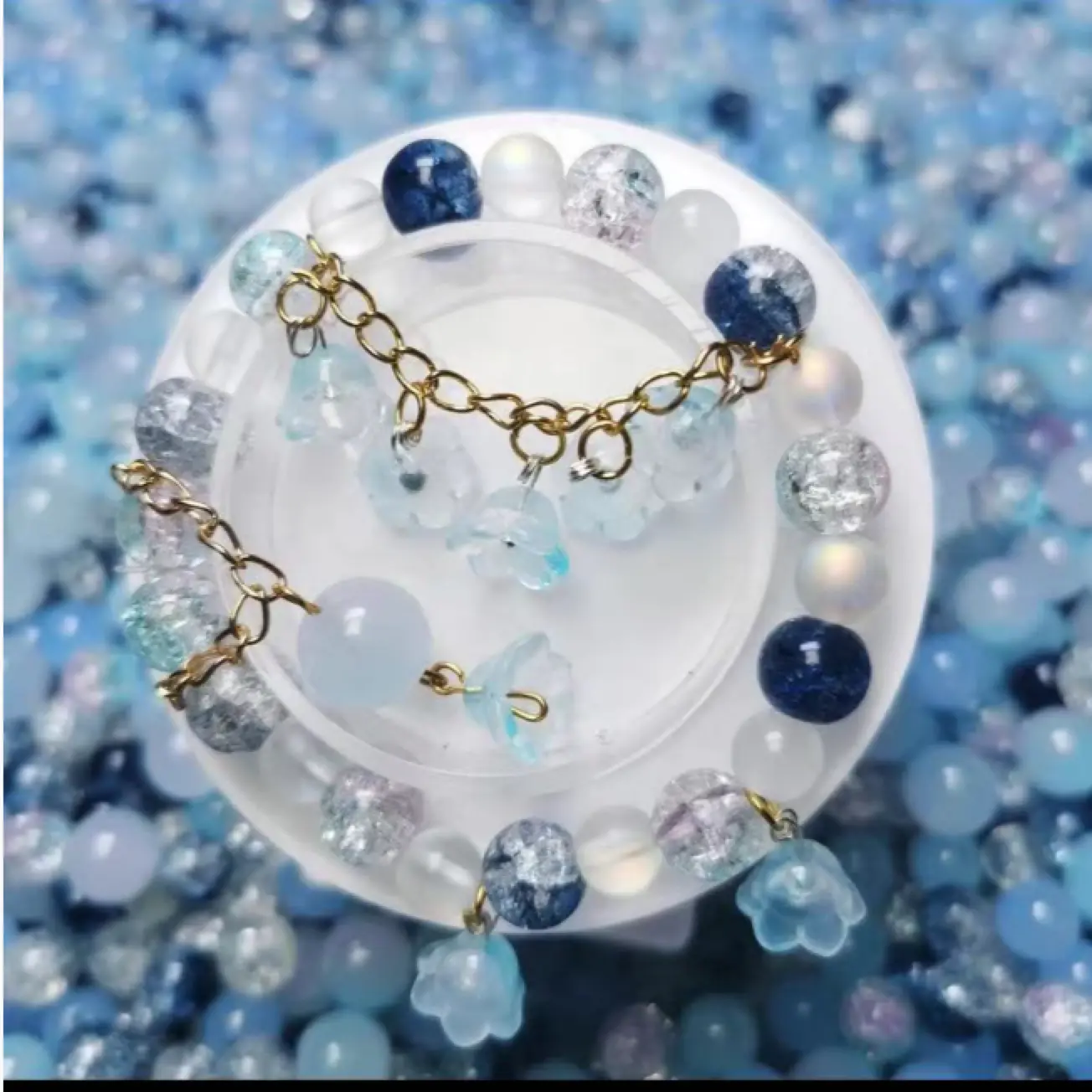 Beads for bracelet-azure stone Beads for bracelet-azure stone