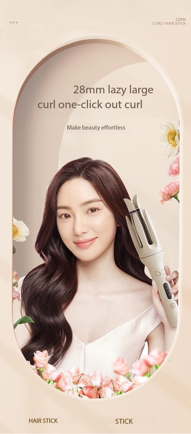 Fully automatic curling stick lazy curling tool electric rotary curler large curling without damaging hair 28mm Comfort Hair Curler