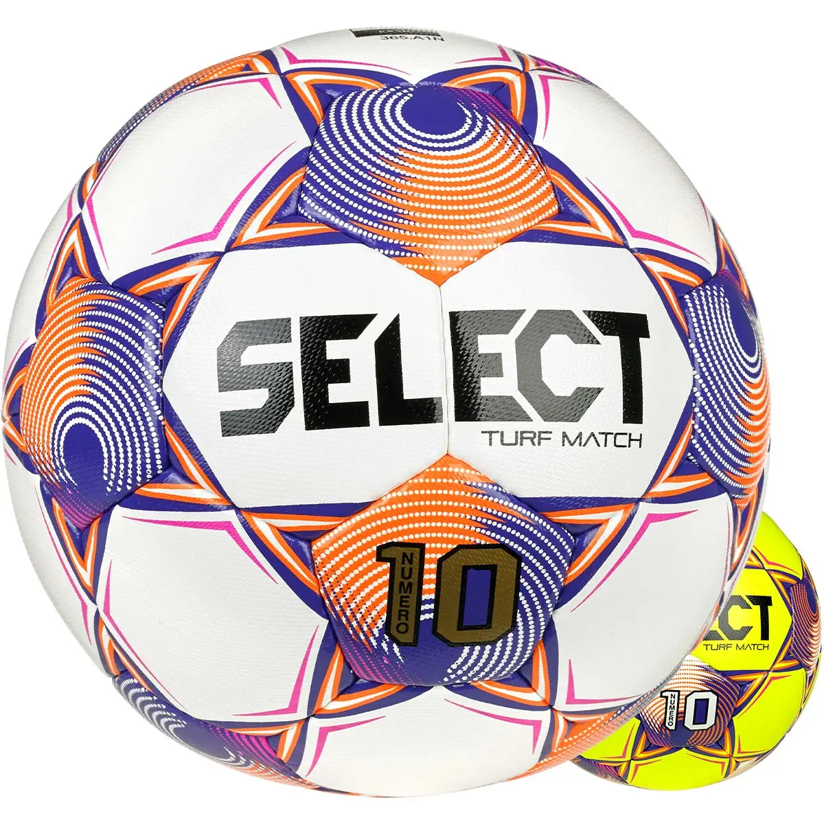 Turf Soccer Ball - 32 Hand-Stitched Panels, Textured Surface for Soft Touch, Size 4/5 Size 5 Ball with Latex Bladder and Built-In Balance Point, Football Balls