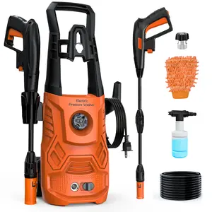 Electric Pressure Washer - 4200PSI Max, 2.6GPM, 1500W Power, with Foam Cannon, Adjustable Nozzle, Compact & Portable Design for Cars, Driveways, Patios, Fences & Outdoor Cleaning