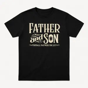 Father and Son Football Partners T-Shirt, Matching