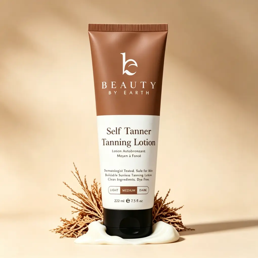 BEAUTY BY EARTH GRADUAL SELF TANNER BODY LOTION, Streak-Free Hydrating Sunless Bronzing Glow Lotion