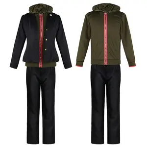 Anime Danganronpa Cosplay Makoto Naegi Costumes Hoodie Jacket Pants  Full Set Adult Halloween Carnival Party Uniform
