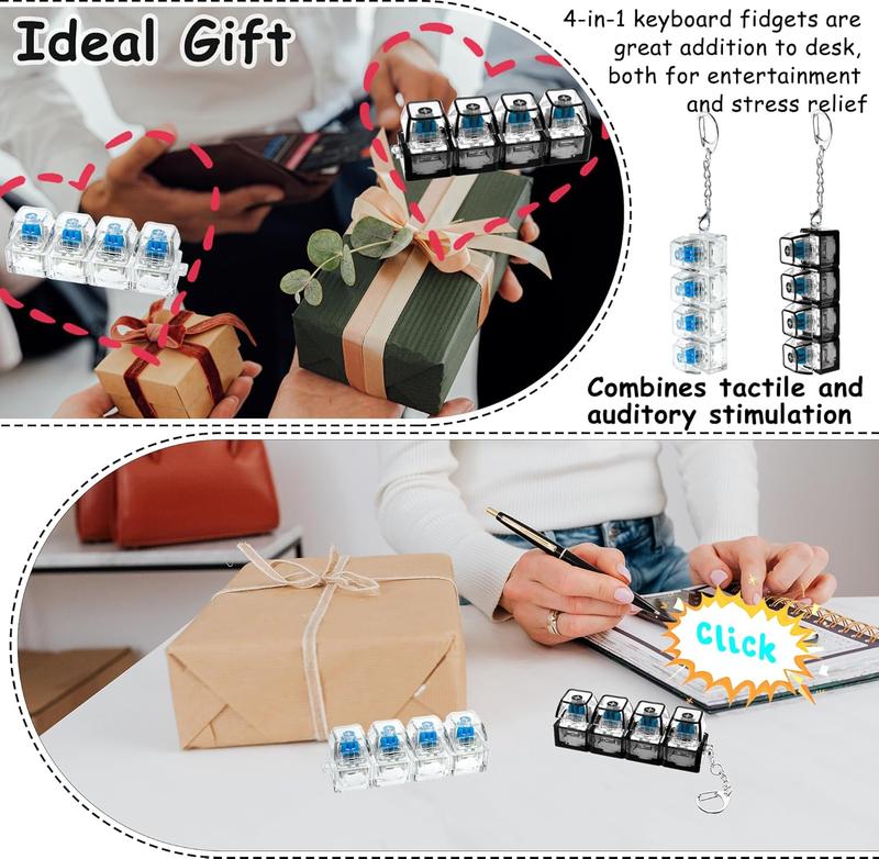 Keyboard Fidget Toy for Adults Fidget Clicker Decompression Fidget Keychain Stress Relief Presents for Adult to Relief Stress Pass The Time(Black and White) Keyboard Fidget Toy for Adults Fidget Clicker Decompression Fidget Keychain Stress Relief Presents for Adult to Relief Stress Pass The Time(Black and White)