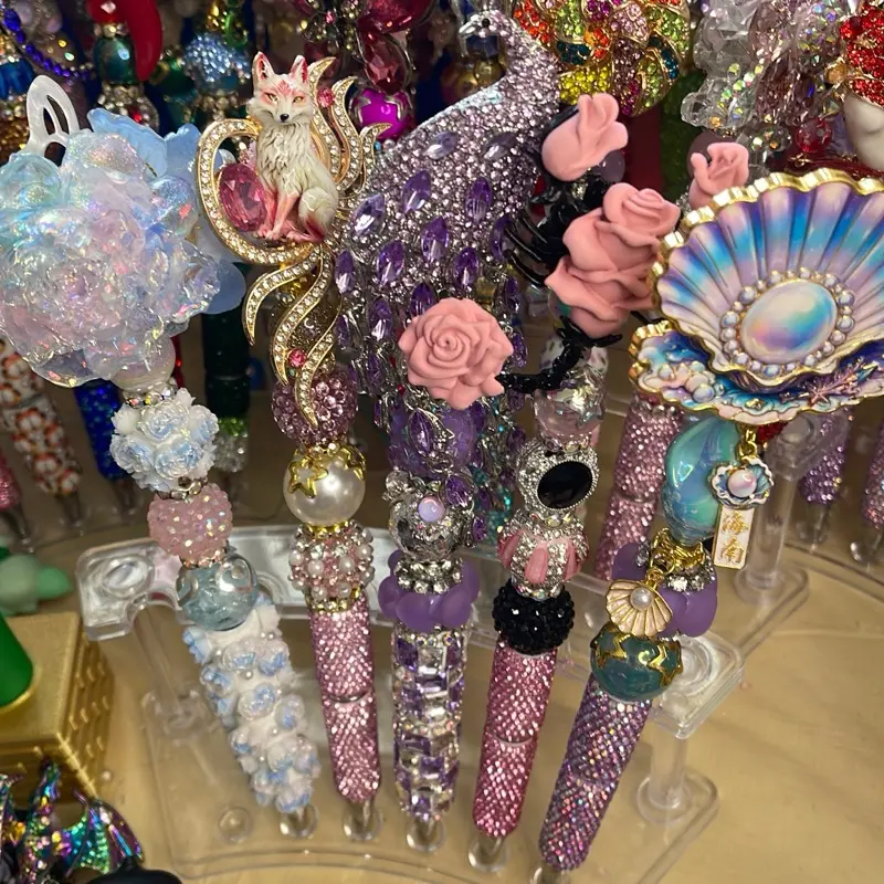 Trixie’s Custom Rhinestone Beaded Pen - Handmade Crafts Live Pen Builds, One-of-a-Kind