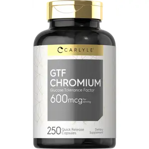 Carlyle GTF Chromium 600 mcg | 250 Capsules | Non-GMO, Gluten Free