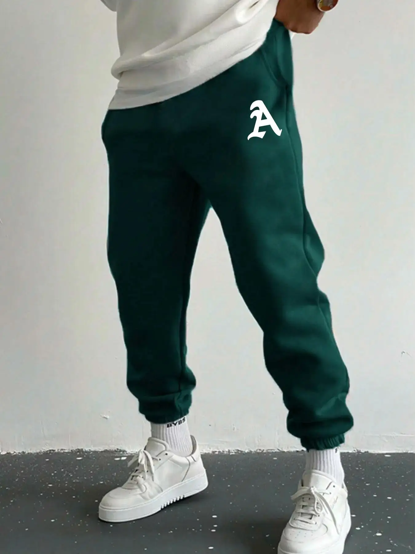 Men's Letter Print Pocket Sweatpants, Boyfriend Gifts, Regular Fit Casual Drawstring Jogger Pants, Pants for Men, Pro Club Sweatpants, Pants for Men,