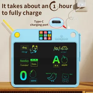 16" Kids LCD Writing Tablet – Dual-Sided, Rechargeable & Durable with Rainbow Frame – Fun & Educational Gift for Children at School, Home & Travel