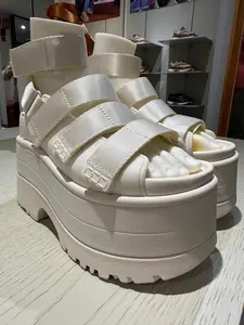 Women's Fashionable Plain Color Platform Sandals, Casual Comfortable Wedge Sandals for Daily Wear, Trendy All-match Platform Sandals for Women & Girls, Walking Shoes, Footwear Strap Slides