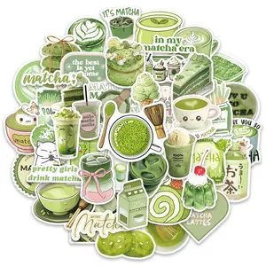 50Pcs Matcha Girl Stickers - Cute Cartoon Decor for Notebooks, Skateboards & Luggage bulingbulingsticker