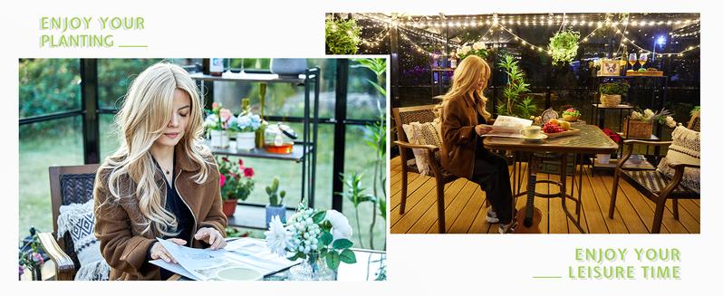 [Ships in 4 Boxes]AMERLIFE Greenhouse for Outdoors, Quick-Lock Assembly, Aluminum Frame with 2 Vents, Doors, and Walk-in Design for Garden or Backyard