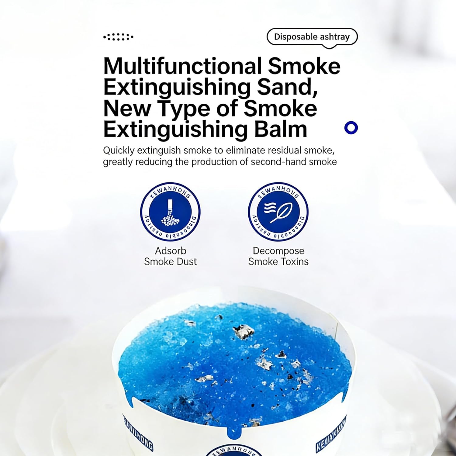 Disposable Ashtrays 25-Pack Disposable Ashtrays for with Water-Foaming Sand Base, Odor Control, Mess-Free, Portable Ashtray for Home, Office, Car, Camping Disposable Ashtrays 25-Pack Disposable Ashtrays for with Water-Foaming Sand Base, Odor Control, Mess-Free, Portable Ashtray for Home, Office, Car, Camping