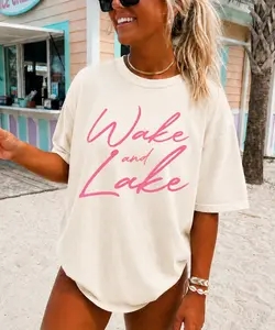 Wake & Lake DTG Printed Summer Comfort Colors Graphic Tee
