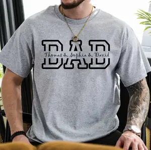 (Custom Name) Dad Shirt With Kids Names, Dad Shirt, Personalized Dad Shirt, Father's Day Gift, Father's Day Shirt, Dad Birthday Gifts, Full Colors, Full Sizes