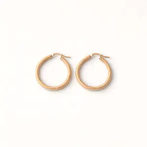 Twisted Texture Gold Hoop Earrings