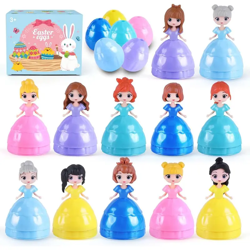 Easter Gifts for Kids, 12 Piece Prefilled Easter Egg,Perfect for 3+ Year Old Boys and Girls, Ideal for Easter Basket Stuffers